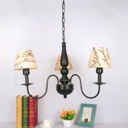 Designer Touch Decorative 3 Light Traditional Classic Integrated Metal Chandelier
