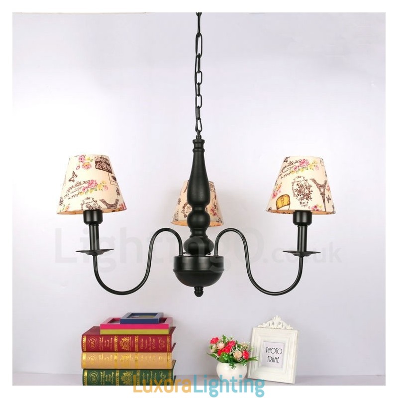 Designer Touch Decorative 3 Light Traditional Classic Integrated Metal Chandelier