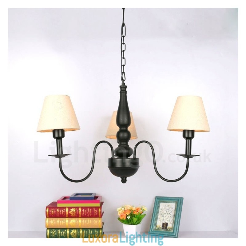Designer Touch Decorative 3 Light Traditional Classic Integrated Metal Chandelier
