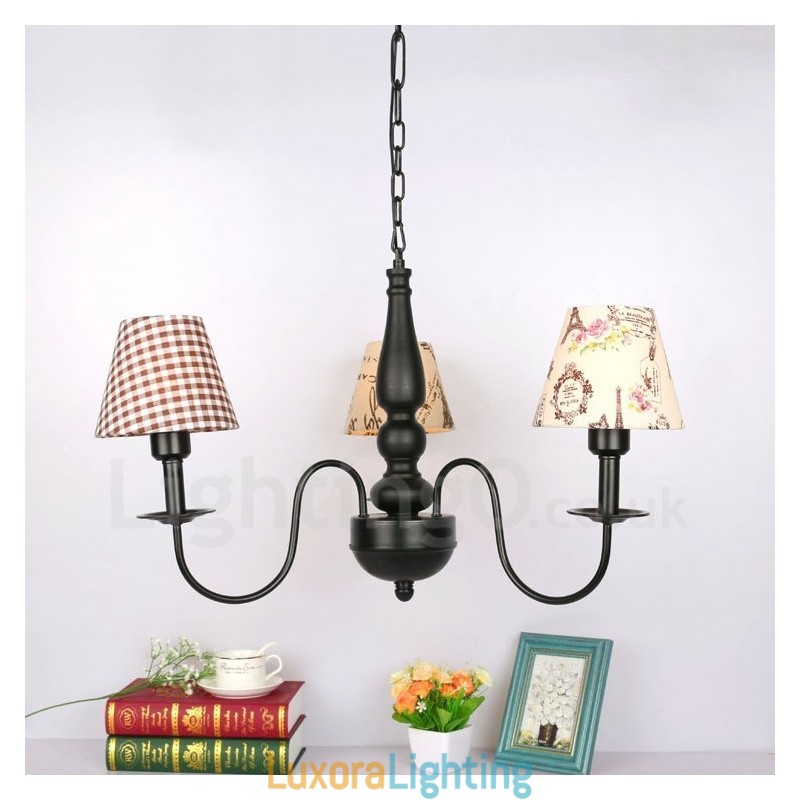 Designer Touch Decorative 3 Light Traditional Classic Integrated Metal Chandelier