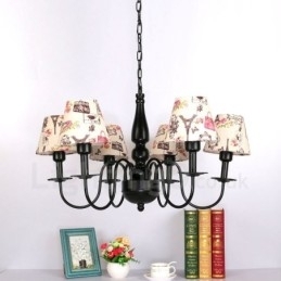 Designer Touch Decorative 6 Light Mediterranean Style Integrated Metal Chandelier