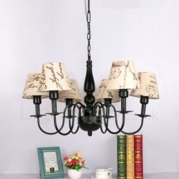 Designer Touch Decorative 6 Light Mediterranean Style Integrated Metal Chandelier
