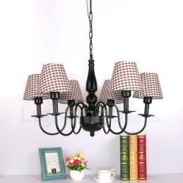 Designer Touch Decorative 6 Light Mediterranean Style Integrated Metal Chandelier
