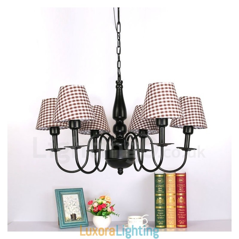 Designer Touch Decorative 6 Light Mediterranean Style Integrated Metal Chandelier