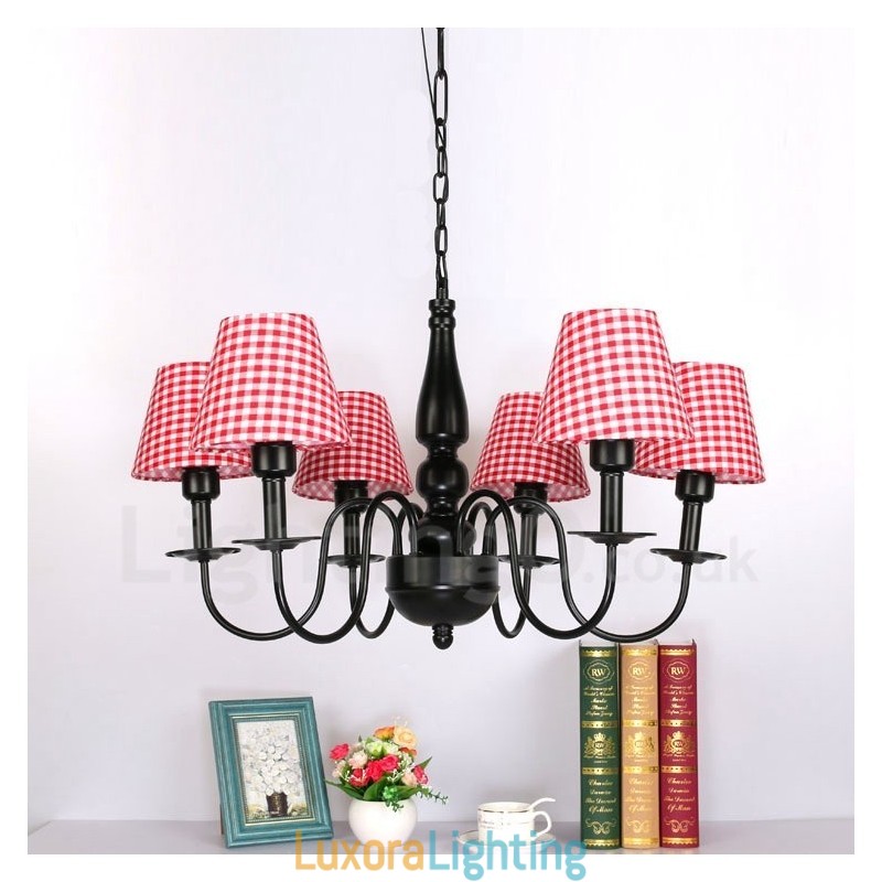 Designer Touch Decorative 6 Light Mediterranean Style Integrated Metal Chandelier