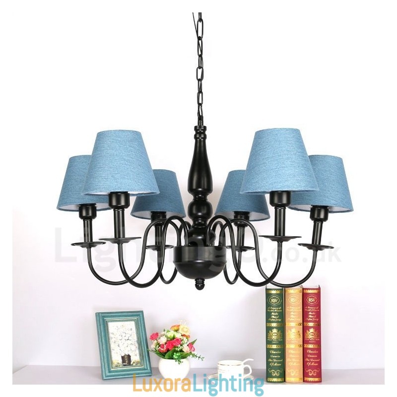 Designer Touch Decorative 6 Light Mediterranean Style Integrated Metal Chandelier