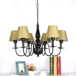 Designer Touch Decorative 6 Light Mediterranean Style Integrated Metal Chandelier