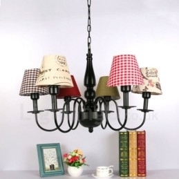 Designer Touch Decorative 6 Light Mediterranean Style Integrated Metal Chandelier