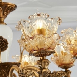 Designer Touch Decorative 6 Light Traditional Classic Integrated Metal Chandelier