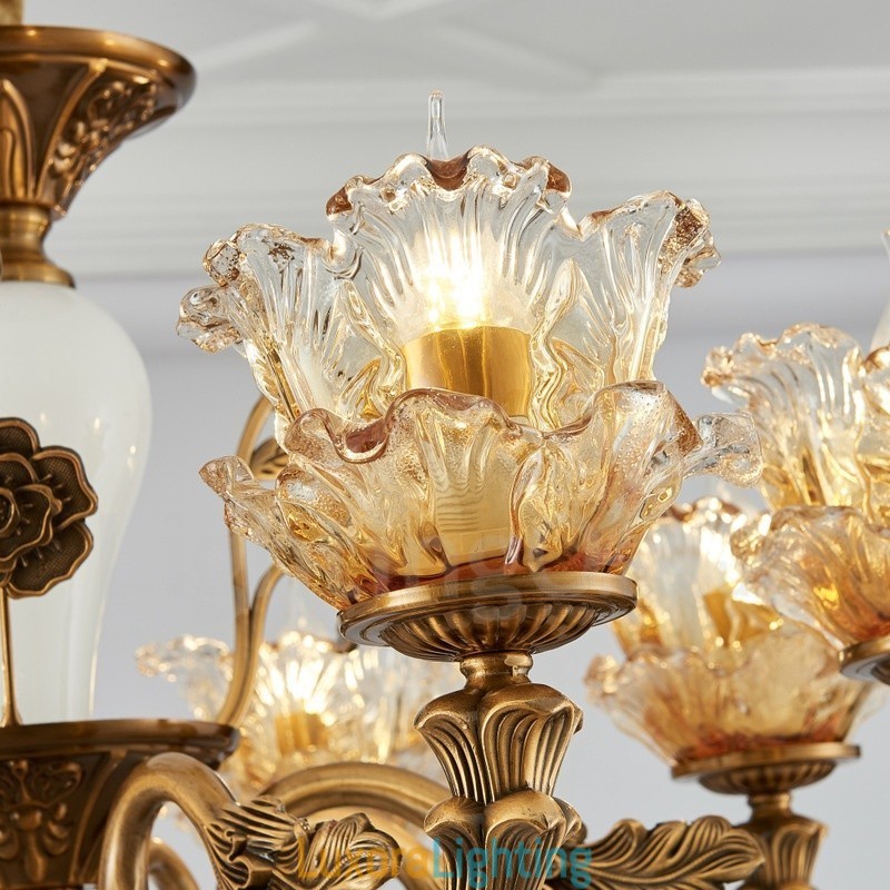 Designer Touch Decorative 6 Light Traditional Classic Integrated Metal Chandelier