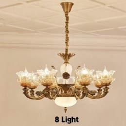 Designer Touch Decorative 8 Light Traditional Classic Integrated Metal Chandelier