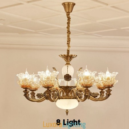 Designer Touch Decorative 8 Light Traditional Classic Integrated Metal Chandelier