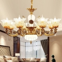Designer Touch Decorative 8 Light Traditional Classic Integrated Metal Chandelier