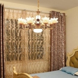 Designer Touch Decorative 8 Light Traditional Classic Integrated Metal Chandelier