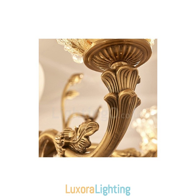 Designer Touch Decorative 8 Light Traditional Classic Integrated Metal Chandelier