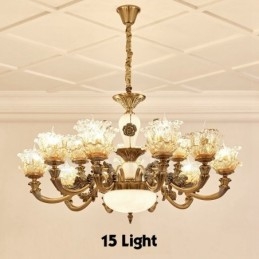 Designer Touch Decorative 15 Light Traditional Classic Integrated Metal Chandelier