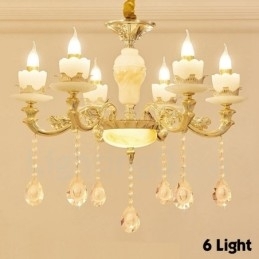 Designer Touch Decorative 6 Light Traditional Classic Integrated Metal Chandelier