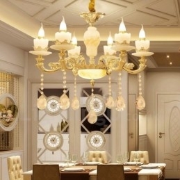 Designer Touch Decorative 6 Light Traditional Classic Integrated Metal Chandelier