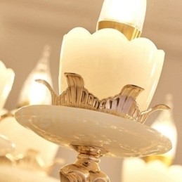 Designer Touch Decorative 6 Light Traditional Classic Integrated Metal Chandelier