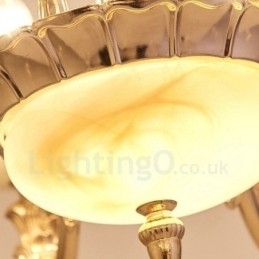 Designer Touch Decorative 6 Light Traditional Classic Integrated Metal Chandelier