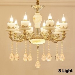 Designer Touch Decorative 8 Light Traditional Classic Integrated Metal Chandelier