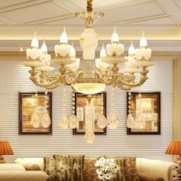 Designer Touch Decorative 8 Light Traditional Classic Integrated Metal Chandelier