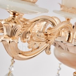 Designer Touch Decorative 8 Light Traditional Classic Integrated Metal Chandelier