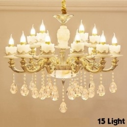 Designer Touch Decorative 15 Light Traditional Classic Integrated Metal Chandelier