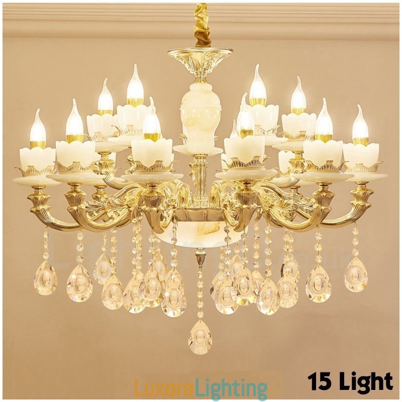 Designer Touch Decorative 15 Light Traditional Classic Integrated Metal Chandelier