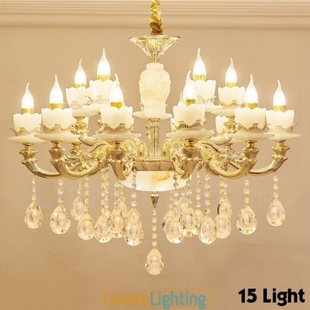 Designer Touch Decorative 15 Light Traditional Classic Integrated Metal Chandelier