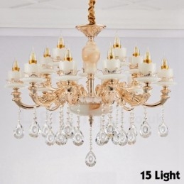 Designer Touch Decorative 15 Light Traditional Classic Integrated Metal Chandelier
