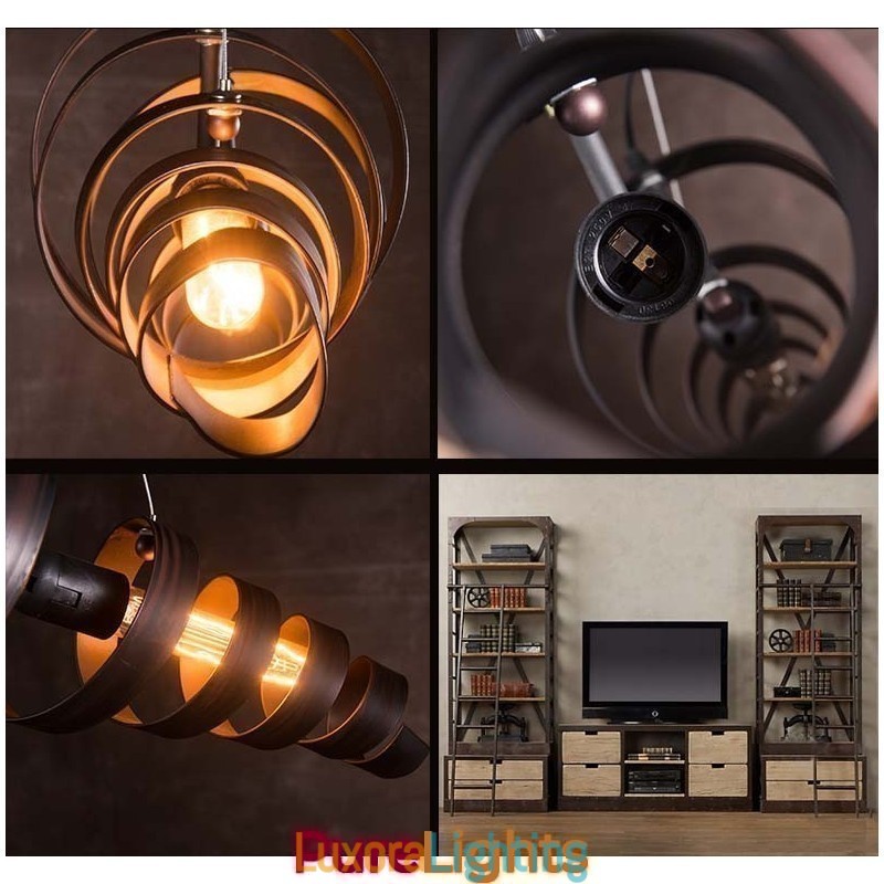 Designer Touch Decorative Retro Iron Lamp Modern Minimalist Industrial Style Chandelier