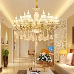 Designer Touch Decorative 15 Light Traditional Classic Integrated Metal Chandelier