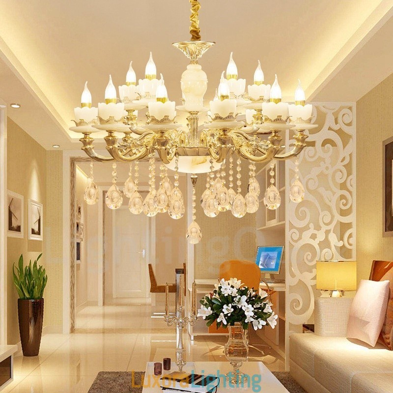 Designer Touch Decorative 15 Light Traditional Classic Integrated Metal Chandelier