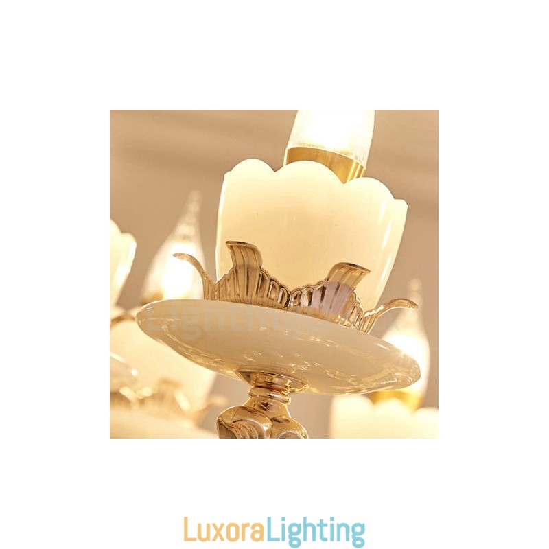 Designer Touch Decorative 15 Light Traditional Classic Integrated Metal Chandelier