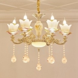 Designer Touch Decorative 6 Light Traditional Classic Integrated Metal Chandelier
