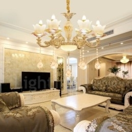 Designer Touch Decorative 6 Light Traditional Classic Integrated Metal Chandelier