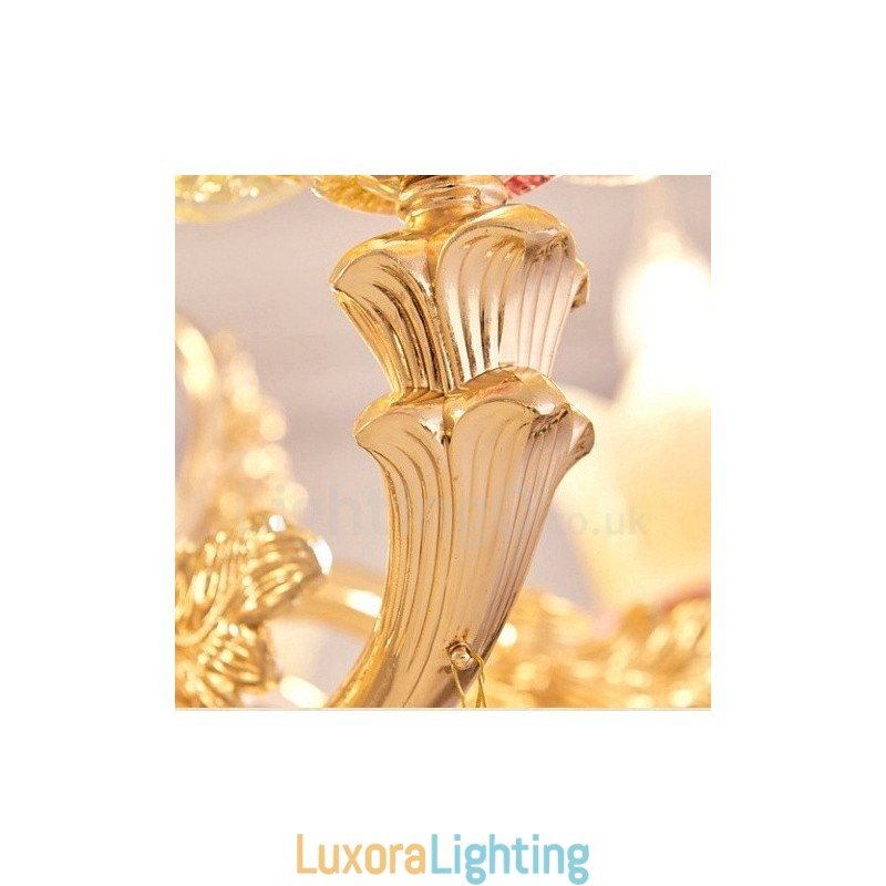 Designer Touch Decorative 6 Light Traditional Classic Integrated Metal Chandelier