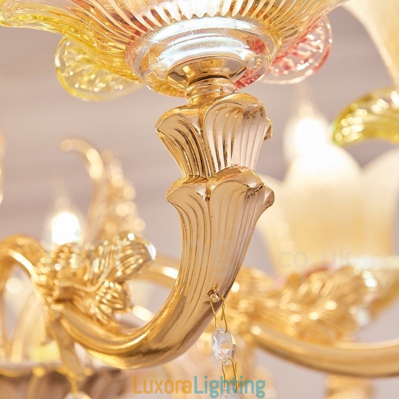 Designer Touch Decorative 8 Light Traditional Classic Integrated Metal Chandelier