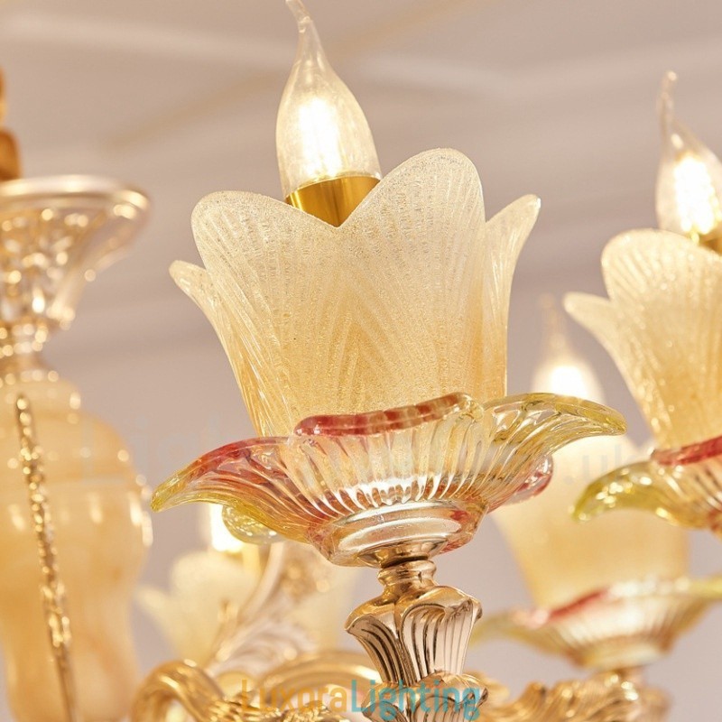 Designer Touch Decorative 8 Light Traditional Classic Integrated Metal Chandelier