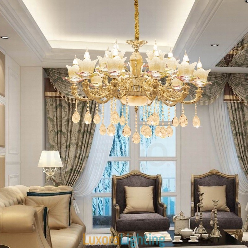 Designer Touch Decorative 15 Light Traditional Classic Integrated Metal Chandelier