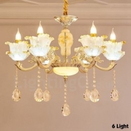 Designer Touch Decorative 6 Light Traditional Classic Integrated Metal Chandelier