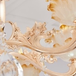 Designer Touch Decorative 6 Light Traditional Classic Integrated Metal Chandelier