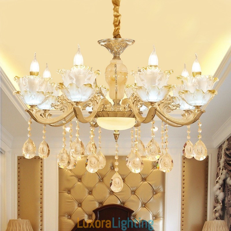 Designer Touch Decorative 8 Light Traditional Classic Integrated Metal Chandelier