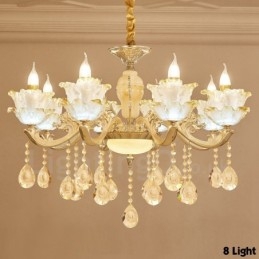 Designer Touch Decorative 8 Light Traditional Classic Integrated Metal Chandelier