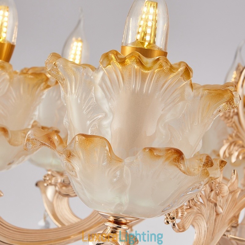 Designer Touch Decorative 8 Light Traditional Classic Integrated Metal Chandelier