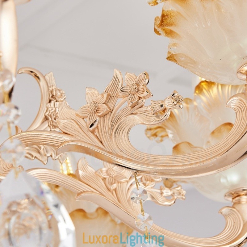 Designer Touch Decorative 8 Light Traditional Classic Integrated Metal Chandelier