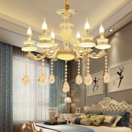 Designer Touch Decorative 6 Light Traditional Classic Integrated Metal Luxury Chandelier