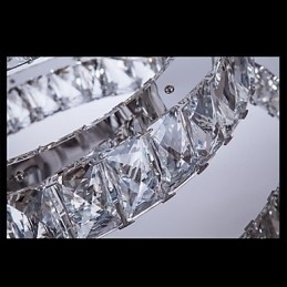 Designer Touch Decorative Pendant Light Modern Lighting Warm White Three Rings D204060 Transparent K9 Large Crystal Ceiling Lights