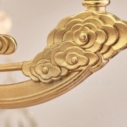 Designer Touch Decorative 6 Light Traditional Classic Integrated Metal Luxury Chandelier